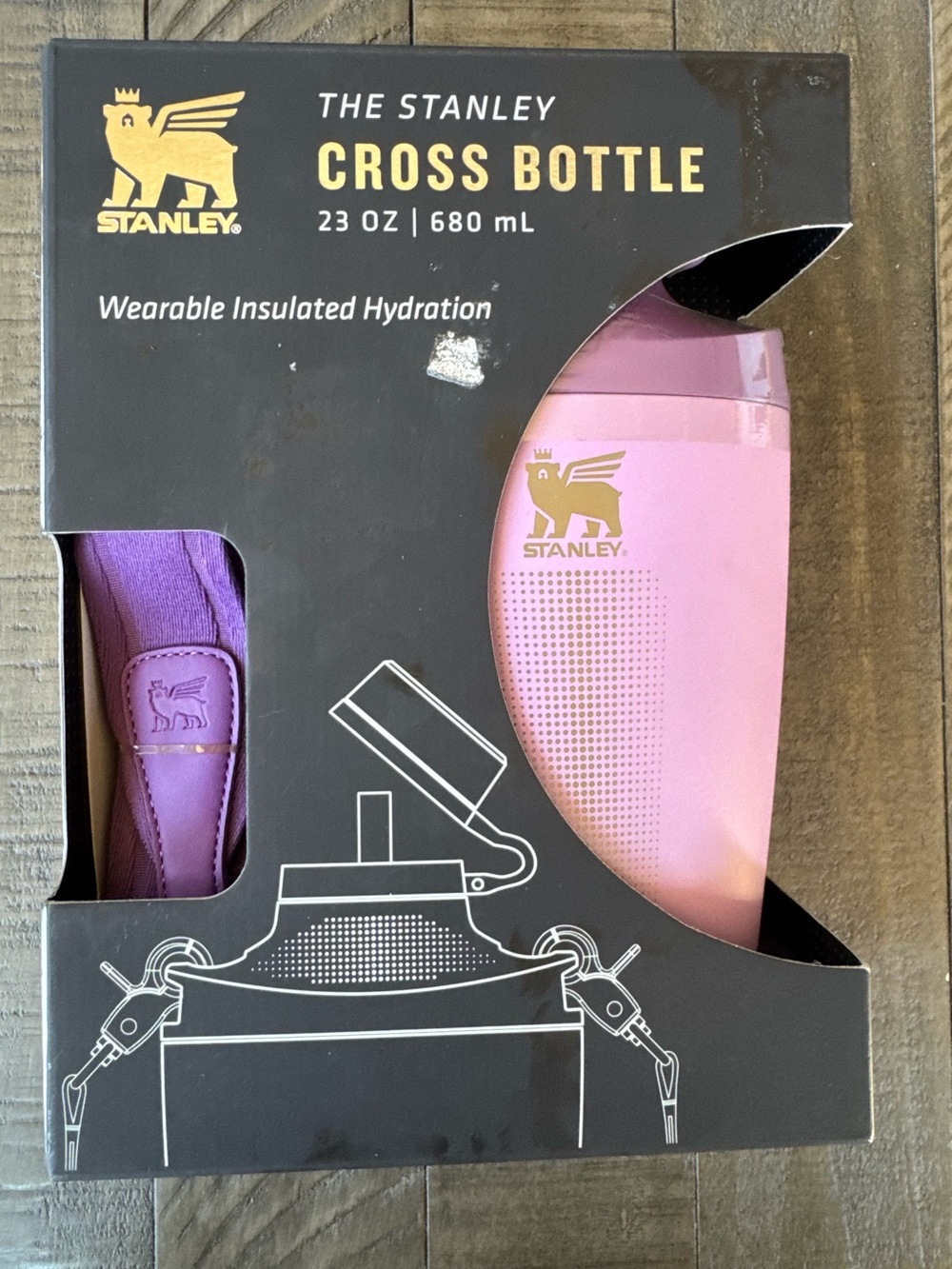 The Stanley 23 oz. Lilac Cross Bottle - Wearable Insulated Hydration (NIB) - Picture 5 of 12